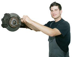 .. und als ganz normaler Lehrling bei der Arbeit.