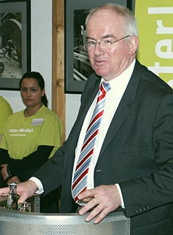 Foto: Reimer Steenbock, geschäftsführender Direktor des Gemeinde- und Städtebundes, sprach über die Partnerschaft von Kommunen und Handwerk.