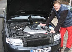 Foto: Benjamin Grabs arbeitet als Kfz-Technikermeister bei Auto-Teile-Unger in Bad Kreuznach.